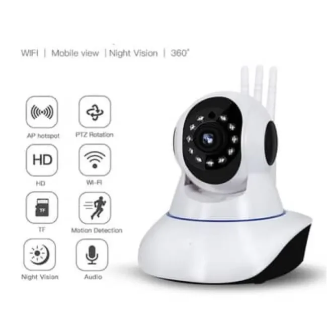 IP WIRELESS CAMERA 360 WITH LAN PORT 3 ANTENNA