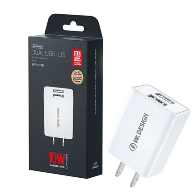 REMAX WK DUAL USB FAST MOBILE CHARGER WP-U119