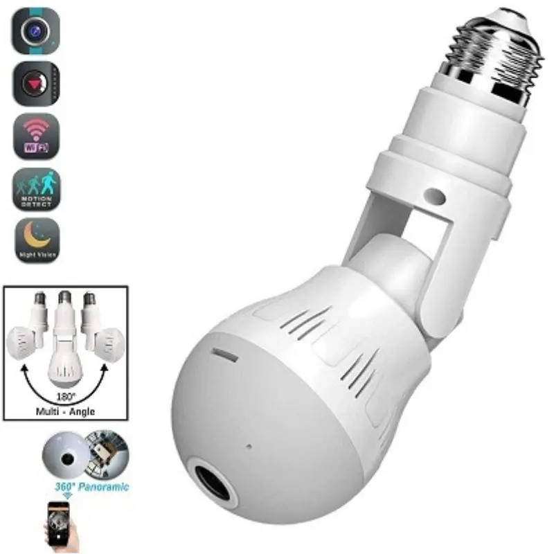 WiFi Bulb Camera HD Wireless 360 Degree Night Vision - Image 2
